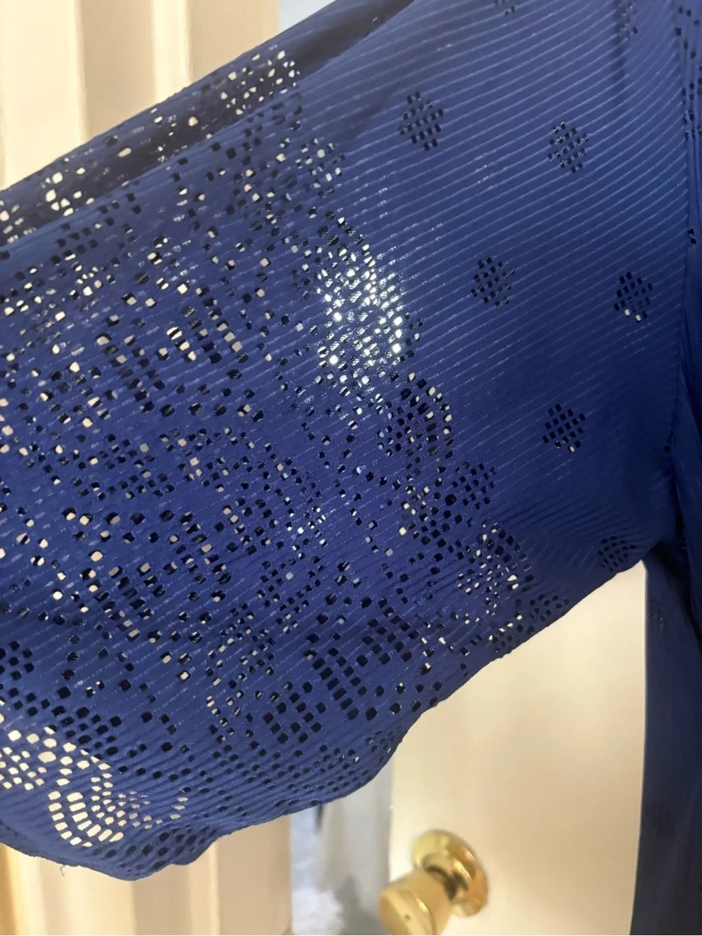 Dotti Navy Crochet Drawstring Swim Coverup